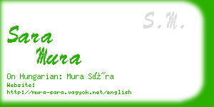 sara mura business card